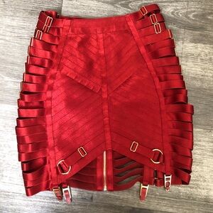 Bordelle adjustable panel waspie in burnt red size small